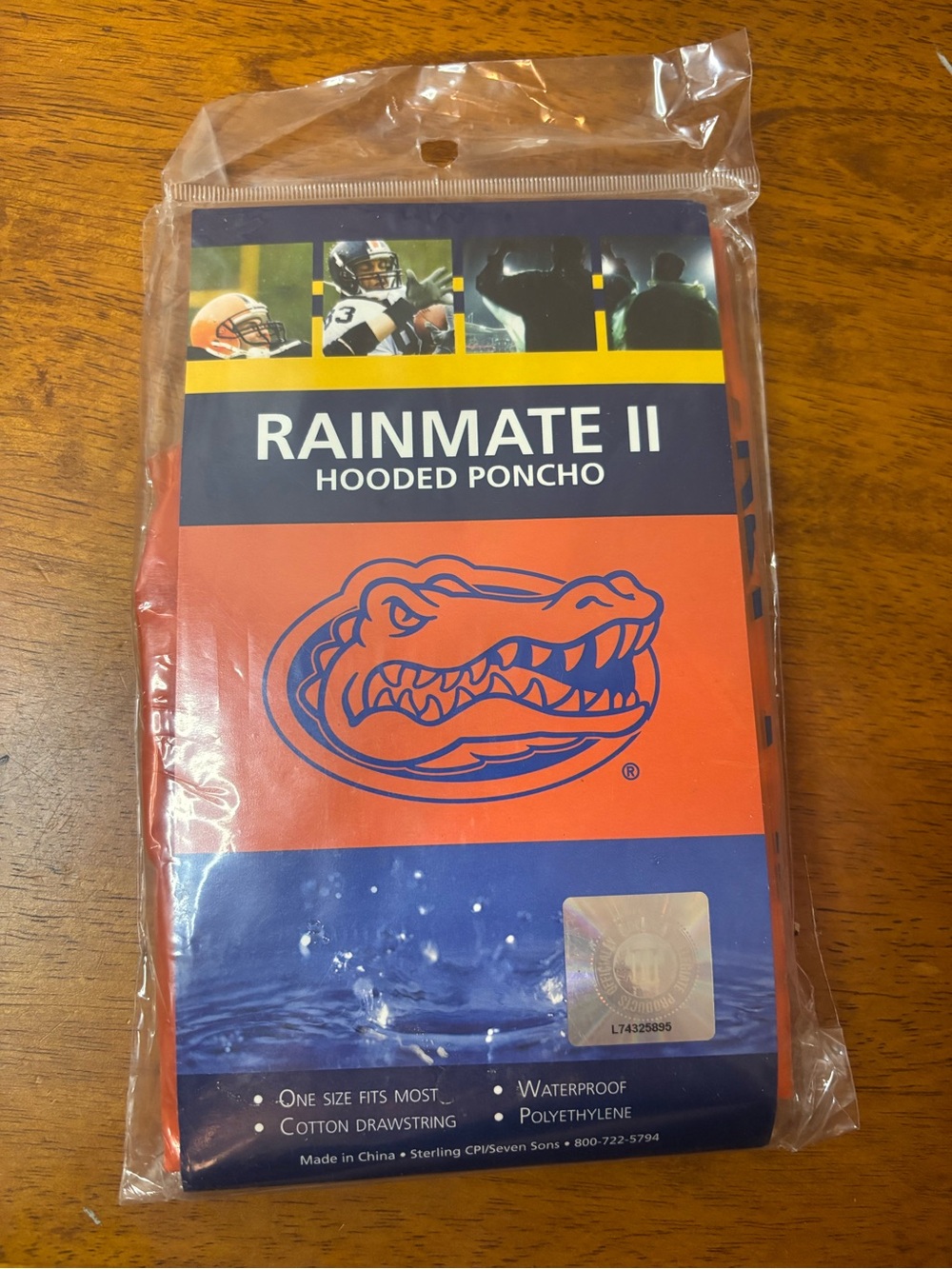 Gators Orange & Blue Hooded Poncho